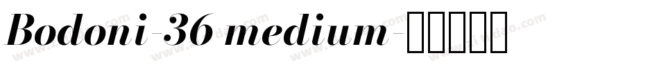 Bodoni-36 medium字体转换